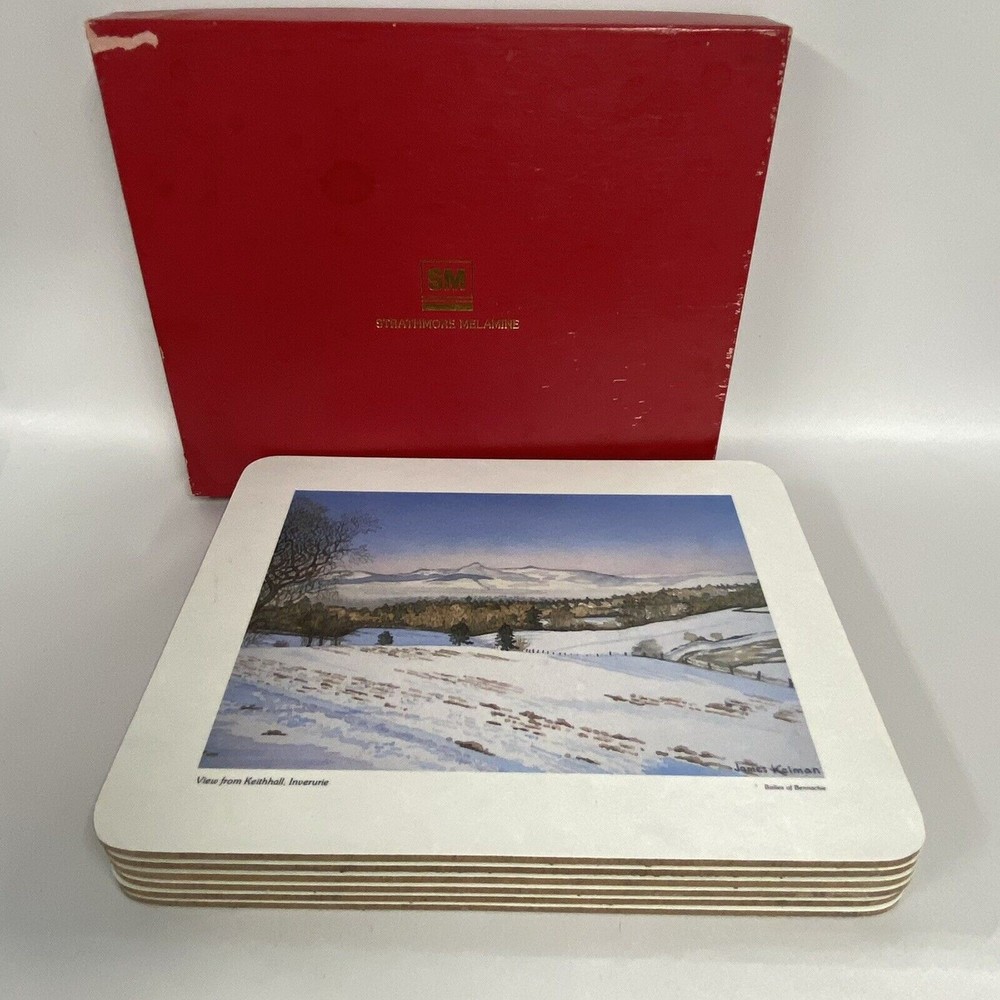 Strathmore Melamine Placemats James Kerman Scenery 7.5” x 9.5” Vintage set of 6